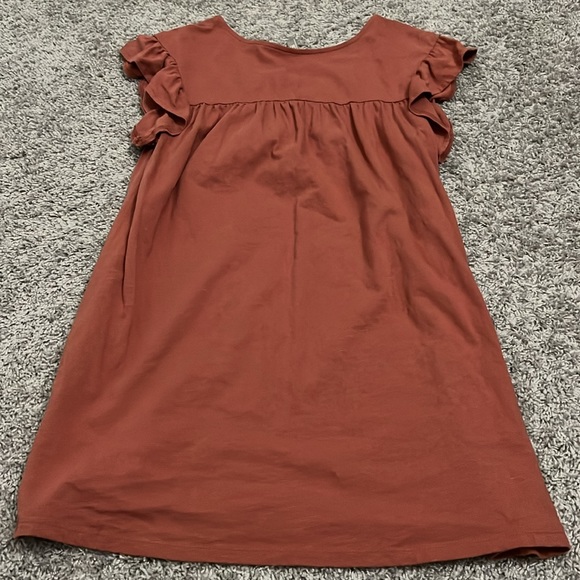 ASOS Orange/Red Mini Peplum Dress - Picture 2 of 2